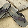 Detail van het voetbed en de zool van de Log Heren Slipper Kaki