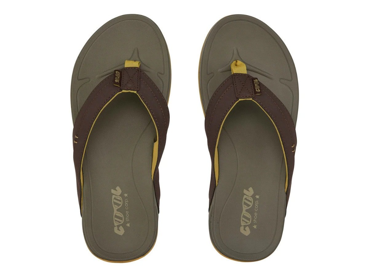 Cool Shoe Corp. Swap Heren Slipper Kaki – Bovenaanzicht