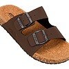 Cool Shoe Corp. Bubble Heren Sandaal Cork Brown – bovenaanzicht met kurken voetbed en dubbele gespen