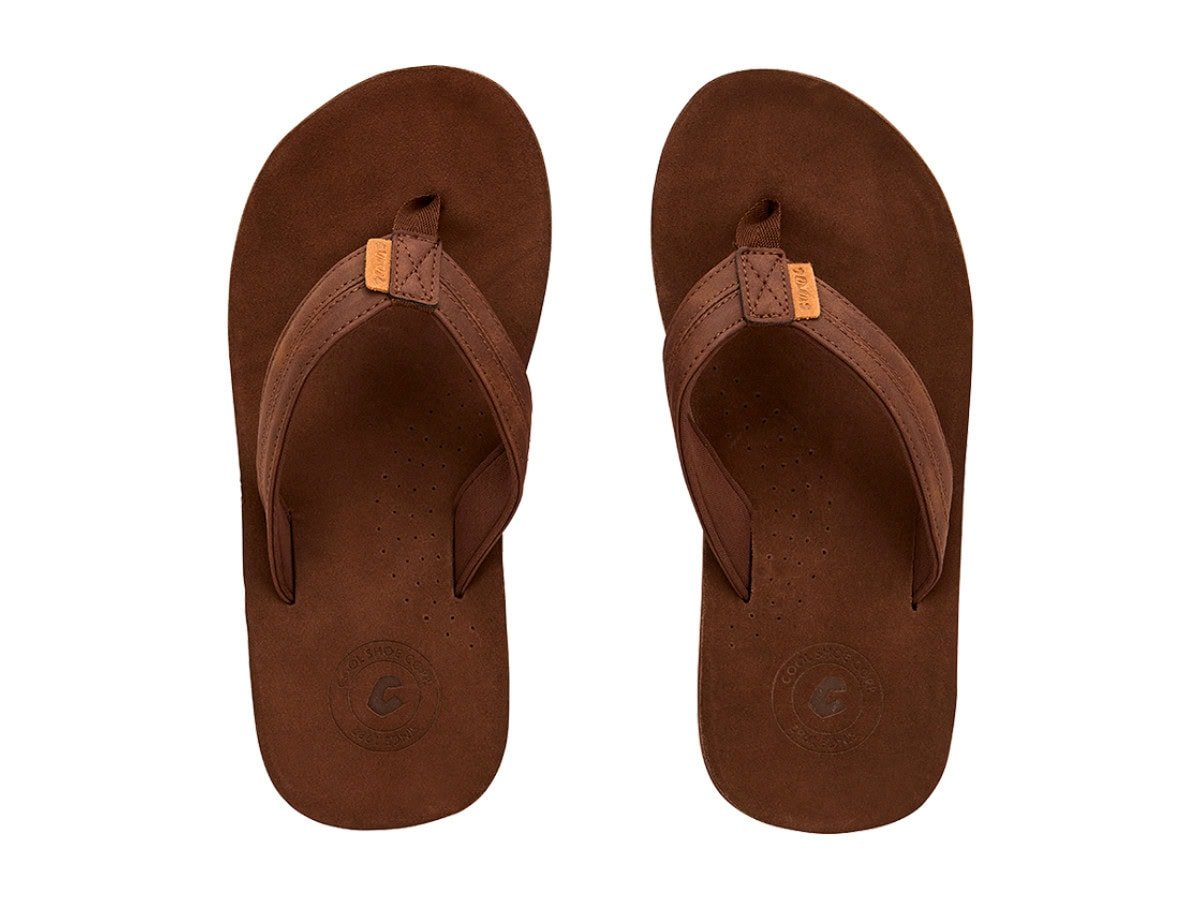 Cool Shoe Corp. slipper voor heren in Chestnut – bovenaanzicht