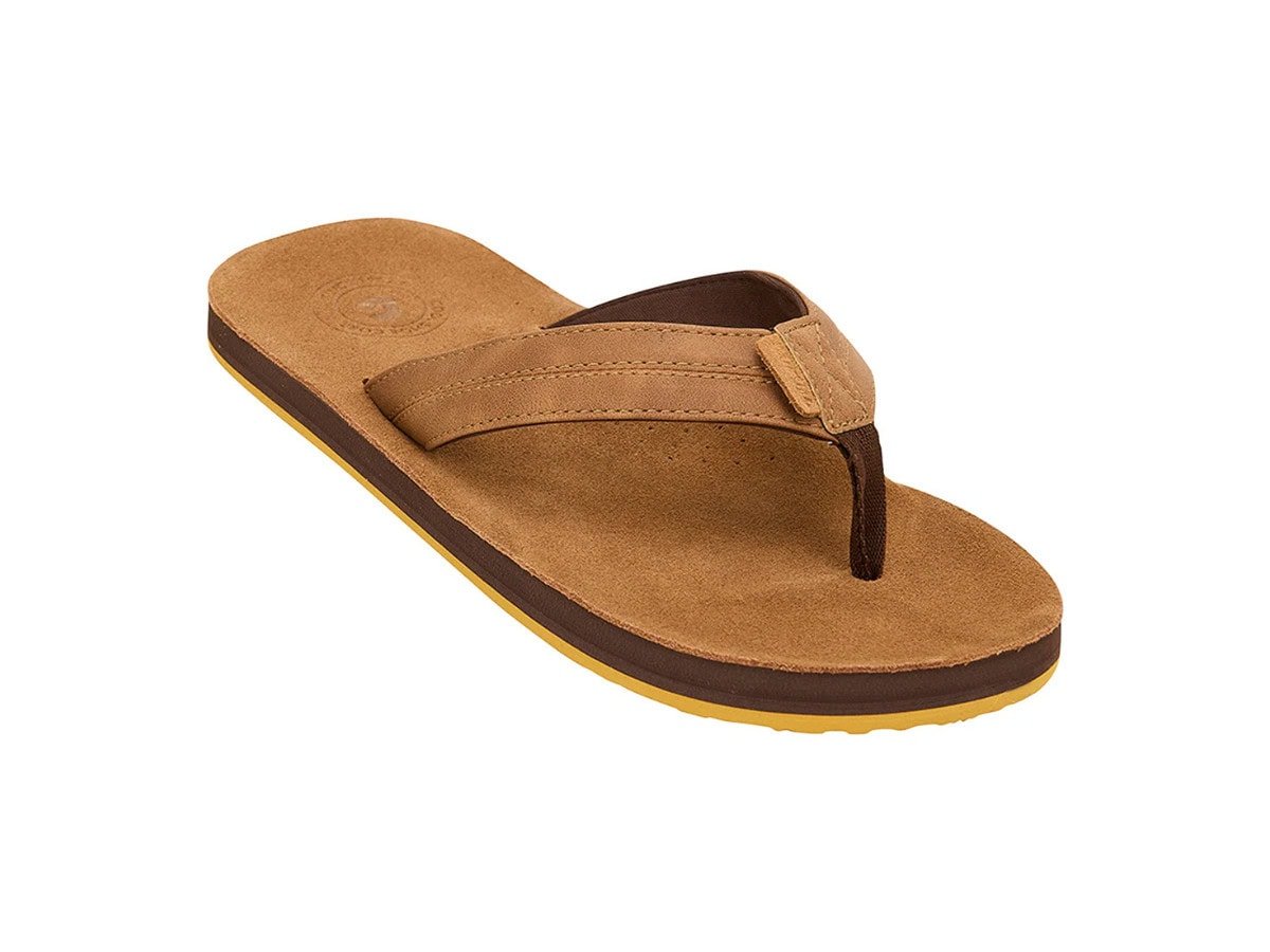 Cool Shoe Corp. Ruger Heren Slipper Tobacco met geïntegreerd voetbed en suède leren band