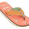 Luchtige kleurrijke teenslippers met paardendessin en verstelbare band voor buiten.