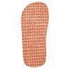 Retro skateboard deck met oranje en beige design voor buitenplezier.