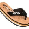 Cork slippers met zwarte band en bijpassend voering, casual en comfortabel voor buitengebruik.