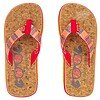 Pink en oranje slippers met sierlijke polsbanden voor buitengebruik.