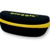 Zwarte en gele skate accessoire koffer voor bescherming en opslag.