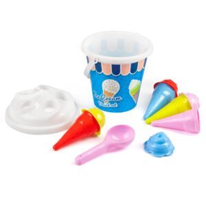 Yello Ice Cream strandset model met zandschep en speciaal deksel