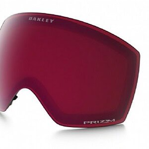 Luxueuze Oakley Prizm skibril met rood getint lens voor optimaal zicht.