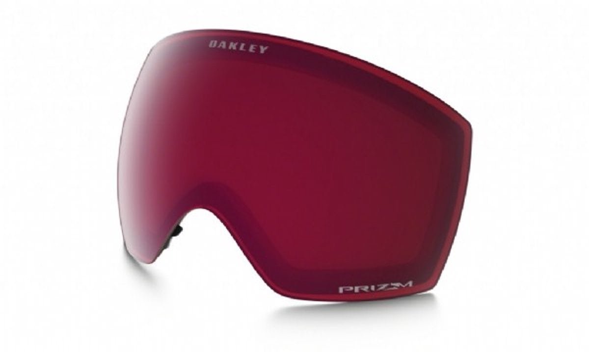Luxueuze Oakley Prizm skibril met rood getint lens voor optimaal zicht.