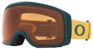 Reflexbril met oranje lens en gele strap, ideaal voor sportieve outdoor activiteiten.