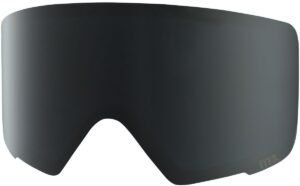 Oversized zwarte ski- of snowboardbril voor optimale bescherming en zicht.