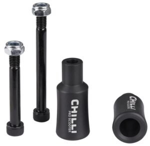 Peg voor step Chilli Barrel Peg cilindrisch mat zwart met wit logo