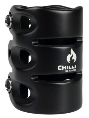 Clamp Chilli Clamp HIC 3-bouts matzwart front met Chilli-logo