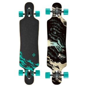 Street Surfing - Freeride Longboard 39 Wolf - 99cm | Street Surfing longboard met wolf-graphic