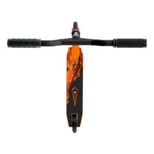Street Surfing Torpedo stuntstep in zwart en oranje met volledige griptape