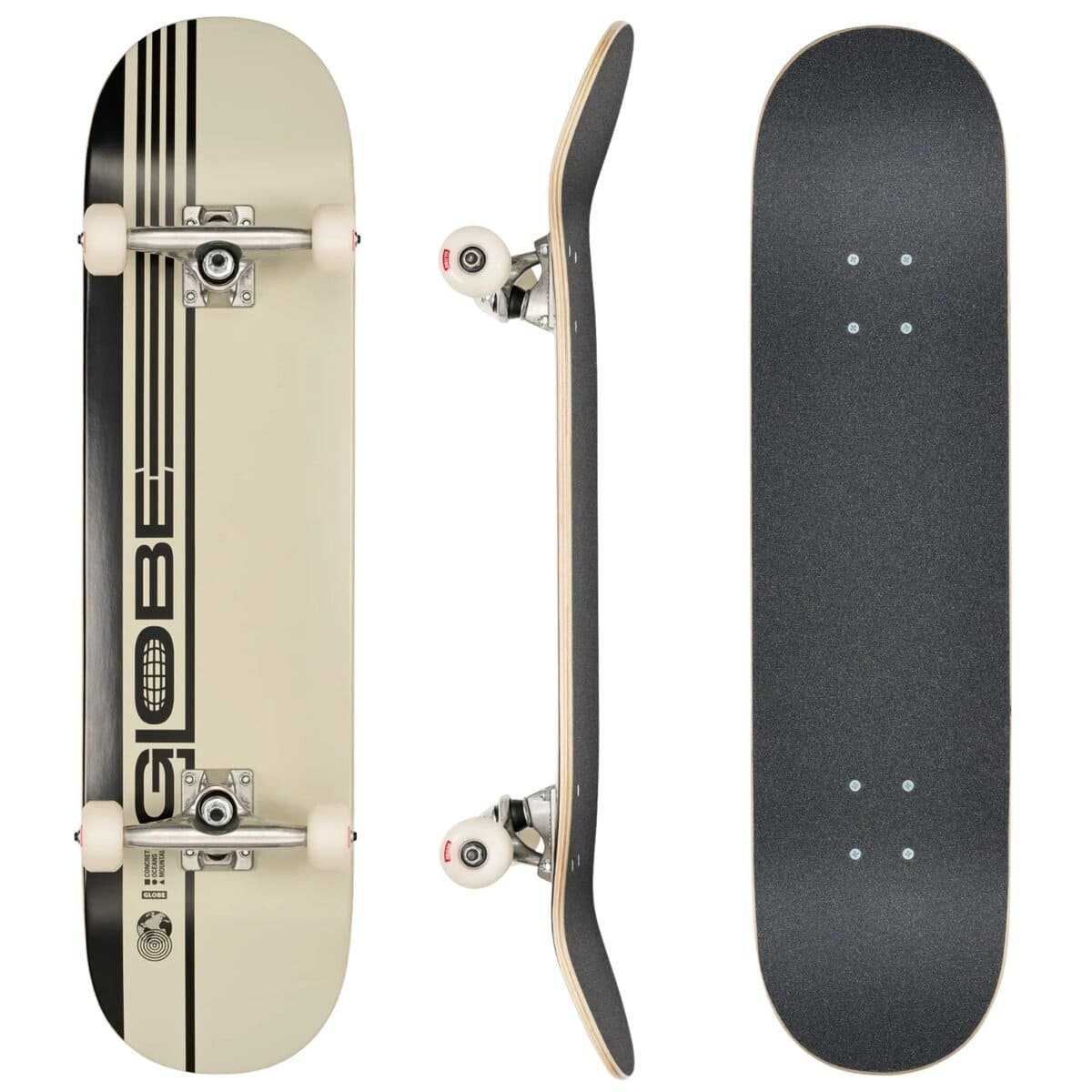 Globe G0 Strype Hard 8.0″ Complete – Black/Off-White