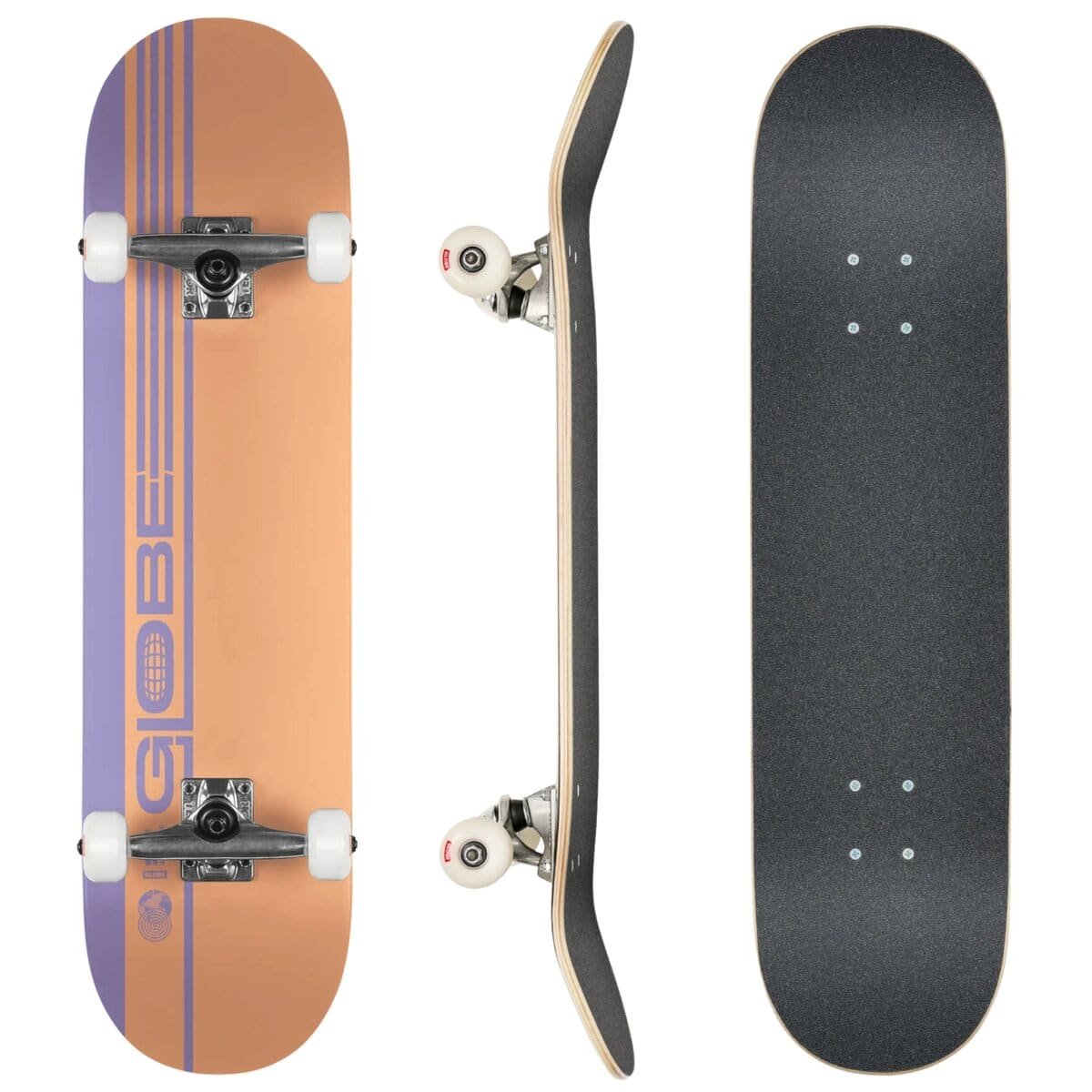 Globe G0 Strype Hard 7.75 Complete Skateboard – Dusty Orange / Lavender