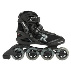 ROCES Pic TIF 80 inline skates zwart/grijs zijaanzicht