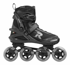 ROCES Pic TIF 80 inline skates zwart/grijs sluiting met gesp en klittenband