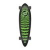 Santa Cruz Flame Ringed Dot Pintail longboard 9.2 black green griptapezijde