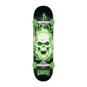 Creature Bonehead Glitch Full complete skateboard zwart groen