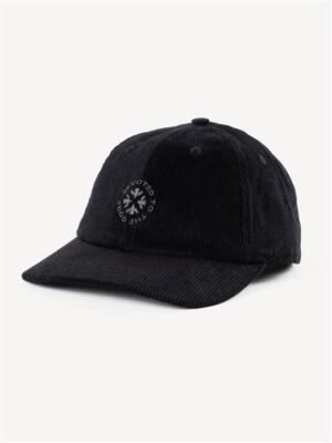 Devoted Corduroy Six-Panel Cap zwart