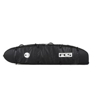 FCS Travel 2 Wheelie Longboard Boardbag in zwart/grijs, zijaanzicht