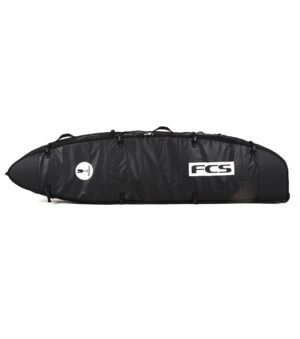 FCS Travel 3 Wheelie Funboard Boardbag in zwart/grijs, zijaanzicht