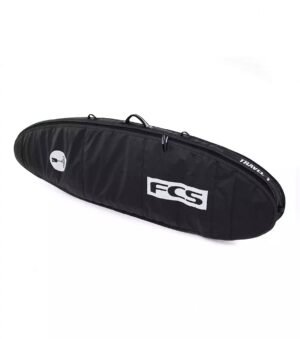 FCS Travel 1 Funboard Boardbag in zwart/grijs, zijaanzicht