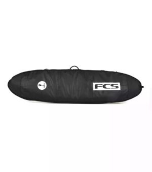 FCS Travel 1 Longboard Boardbag in zwart/grijs, zijaanzicht