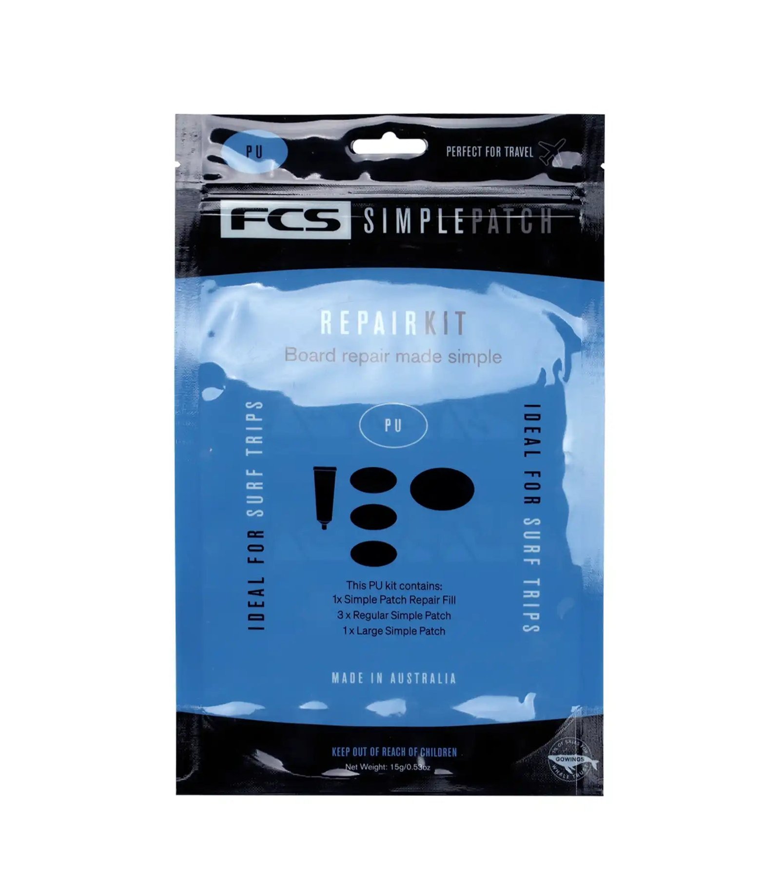 FCS Simple Patch repair kit, complete inhoud