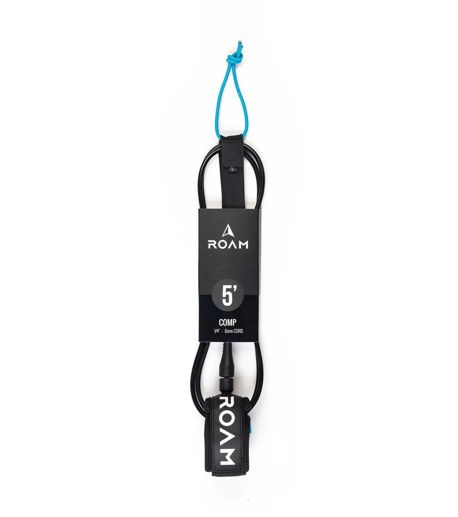 ROAM Comp leash in zwart, volledige lengte